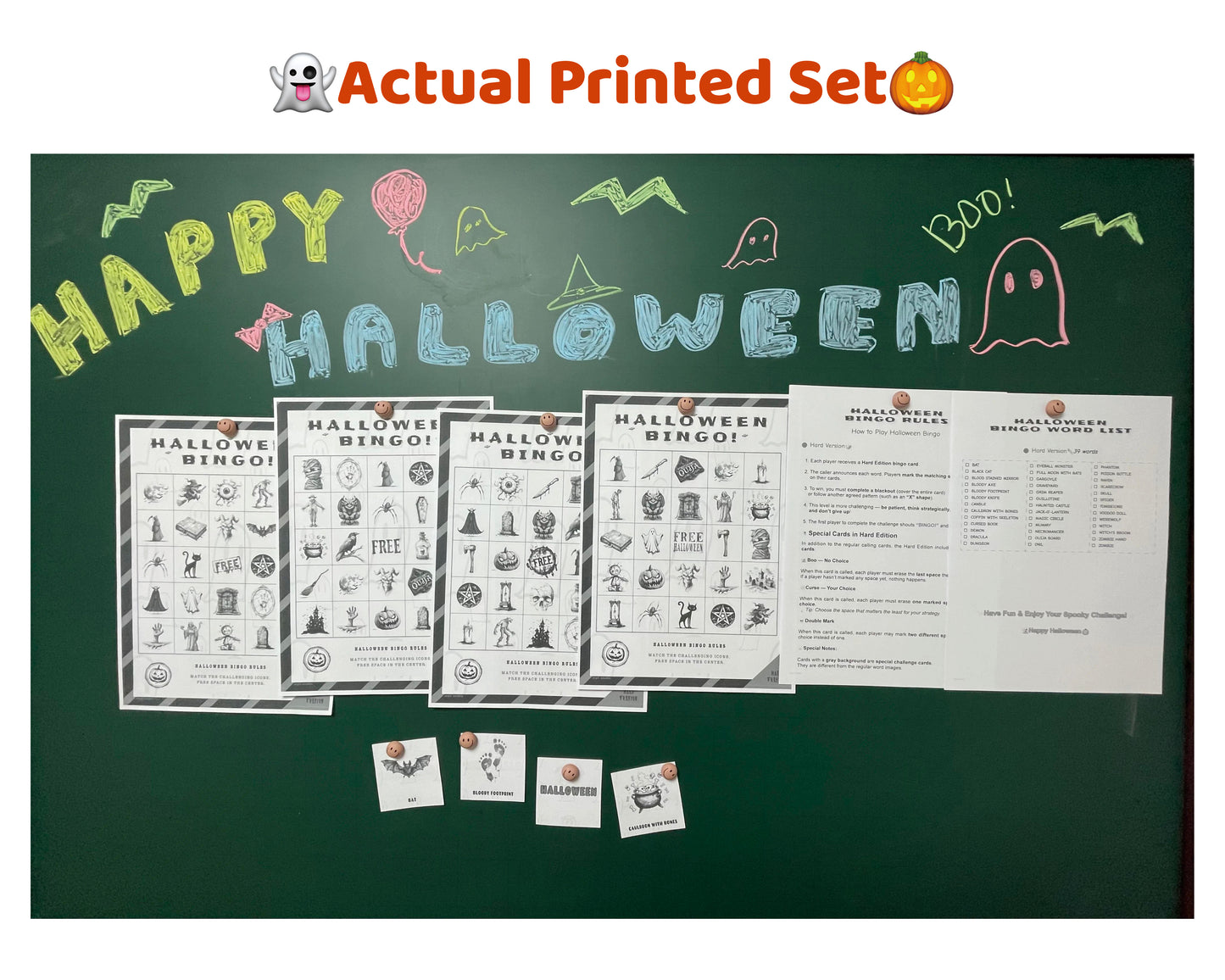 Halloween Bingo Printable Game β 15Hard Edition |Black & White | Adult Party Fun