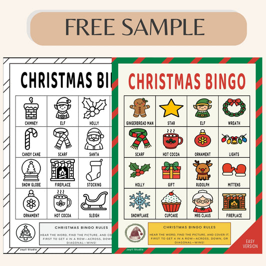 Christmas Bingo – Easy Classroom FREE Sample