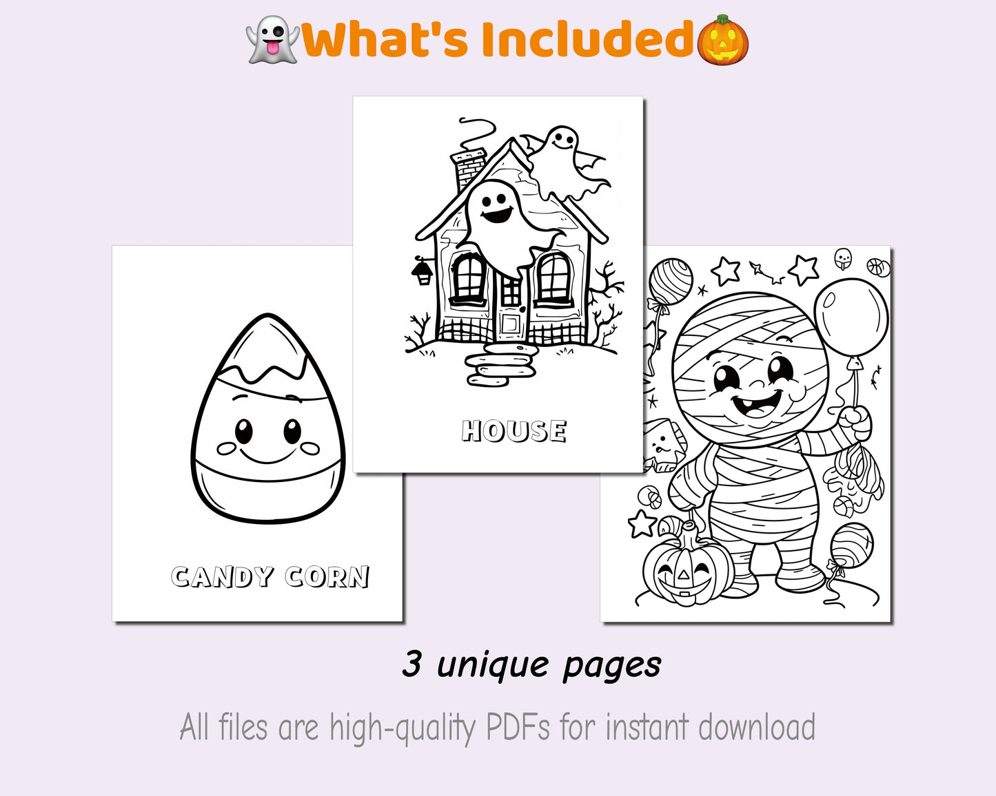 Free Halloween Coloring Pages – 3 Printable Sheets Sample