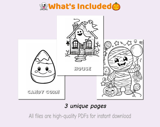 Free Halloween Coloring Pages – 3 Printable Sheets Sample