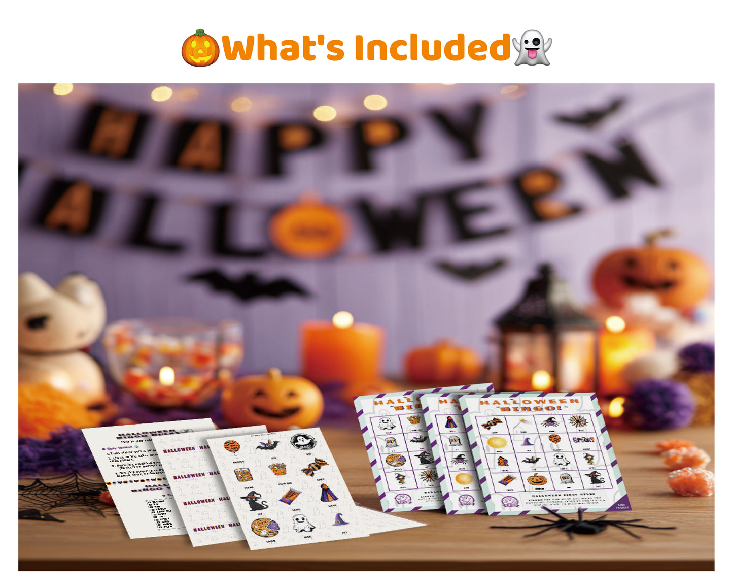 Halloween Bingo Printable Game - Easy Family Edition | Kids Party Activity