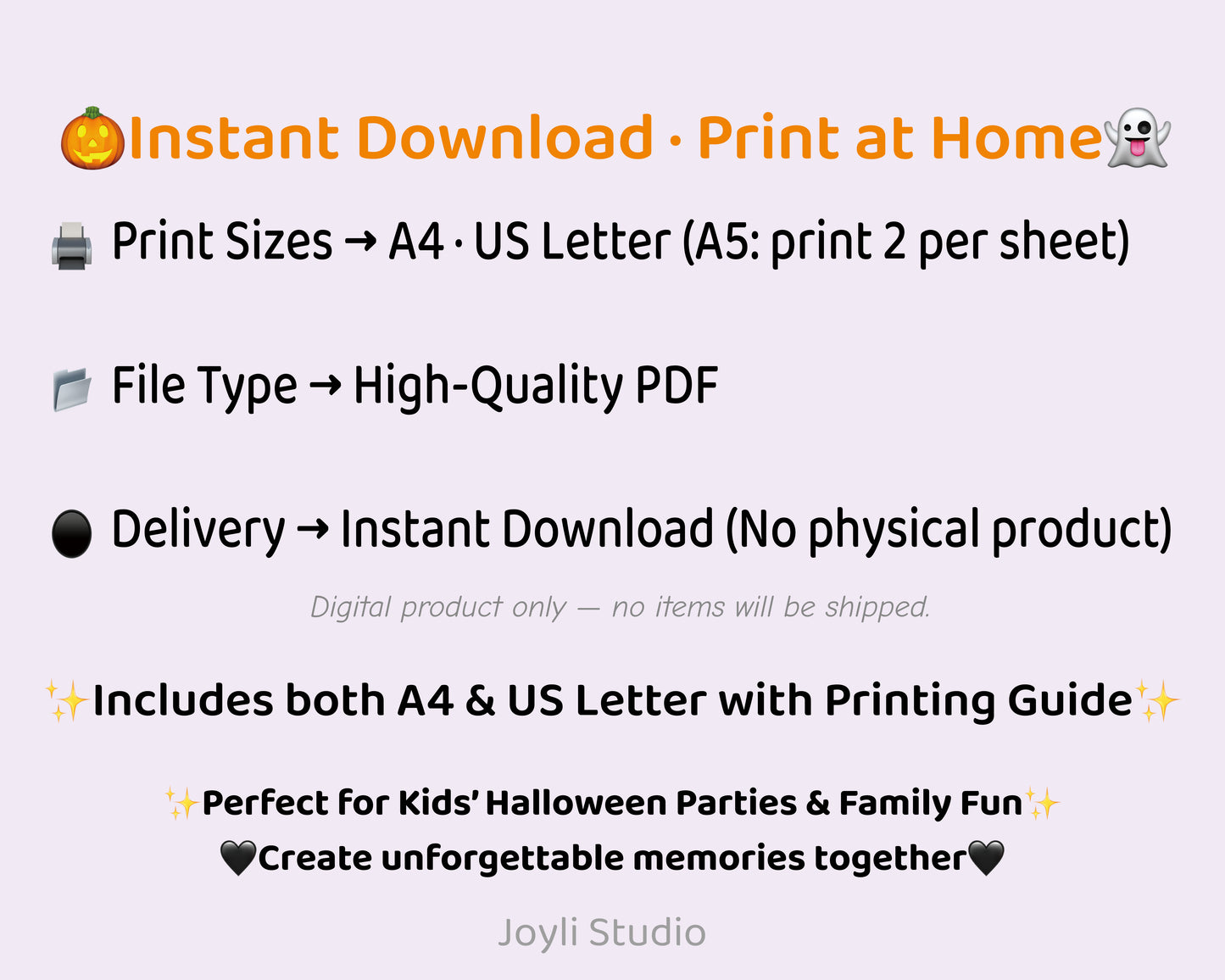 Halloween Bingo Printable Game - Easy Class Edition (B&W) | Classroom Activity