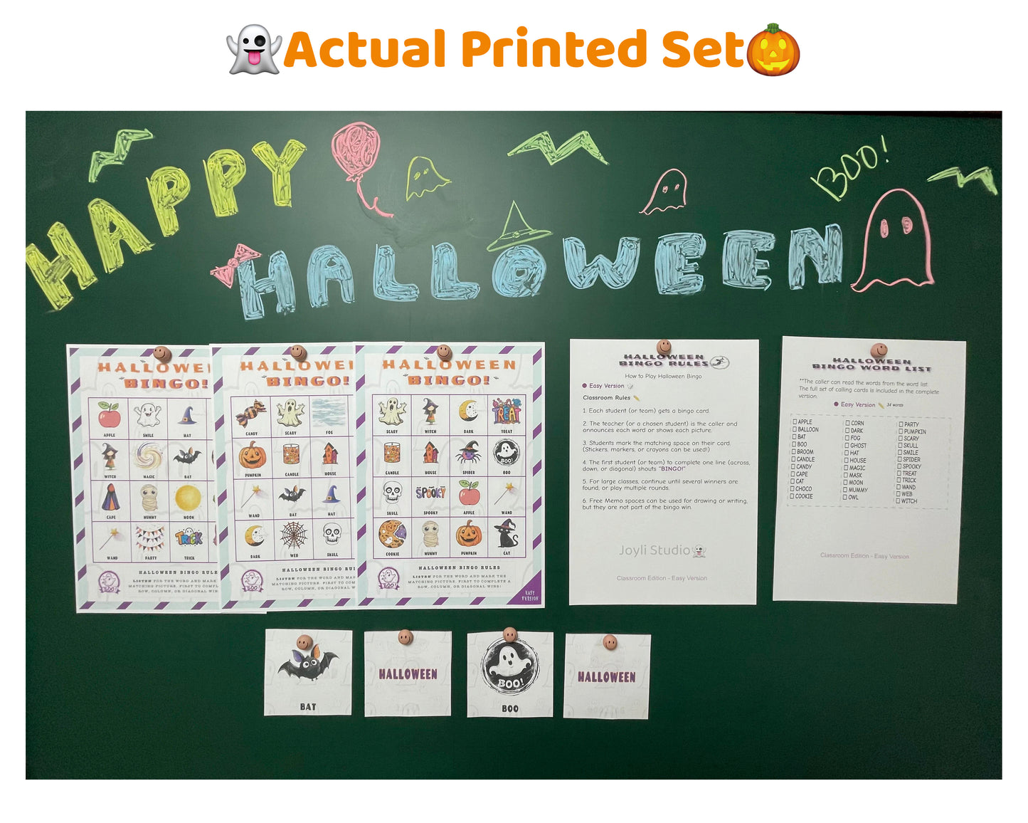 Halloween Bingo Printable Game - Easy Class Edition | Classroom Activity