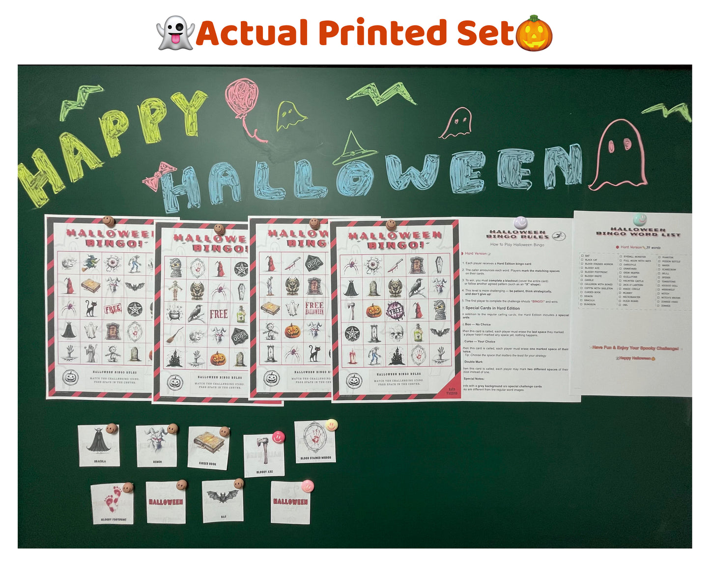 Halloween Bingo Printable Game – Hard Edition | Adult Party Fun