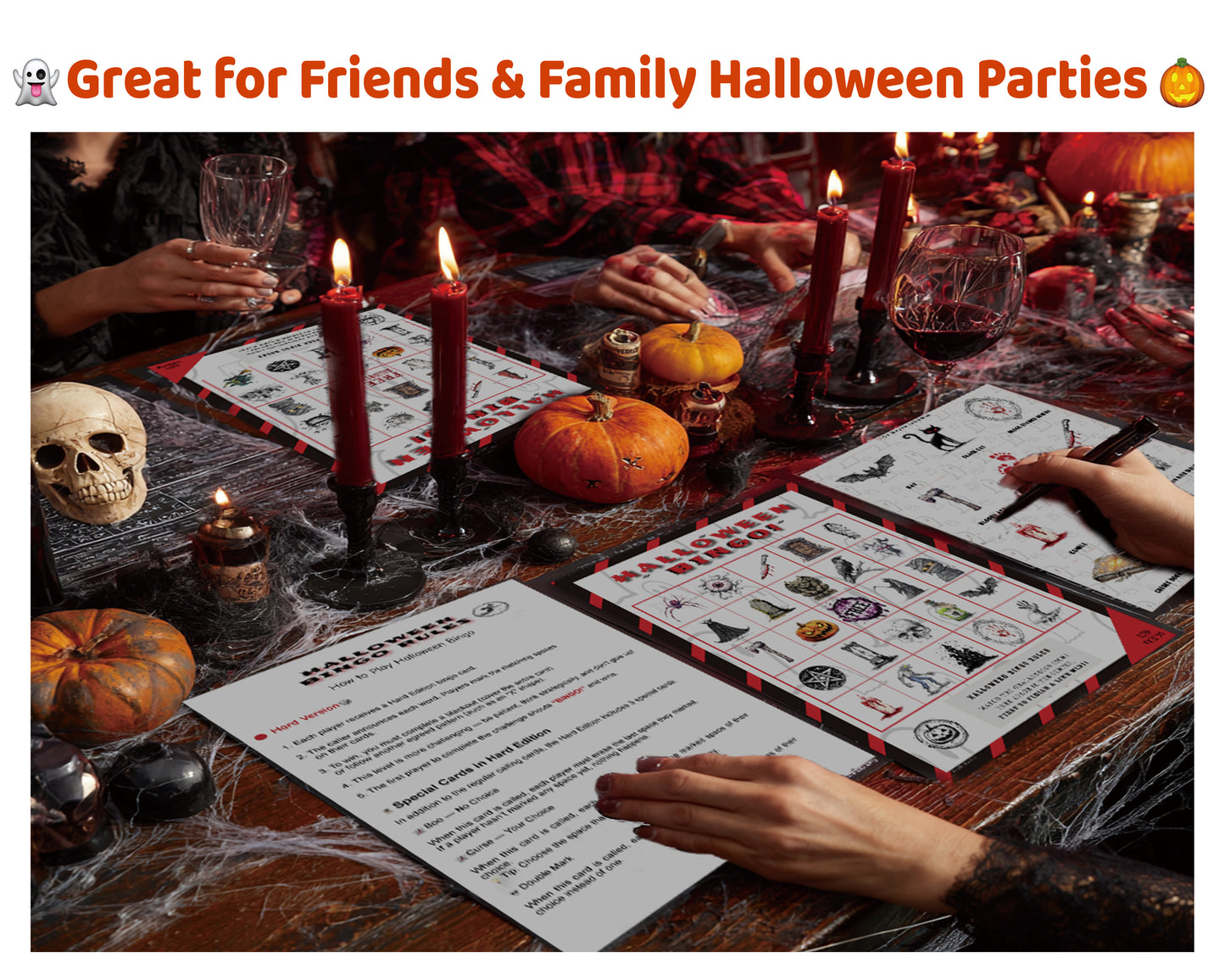 Halloween Bingo Printable Game – Hard Edition | Adult Party Fun