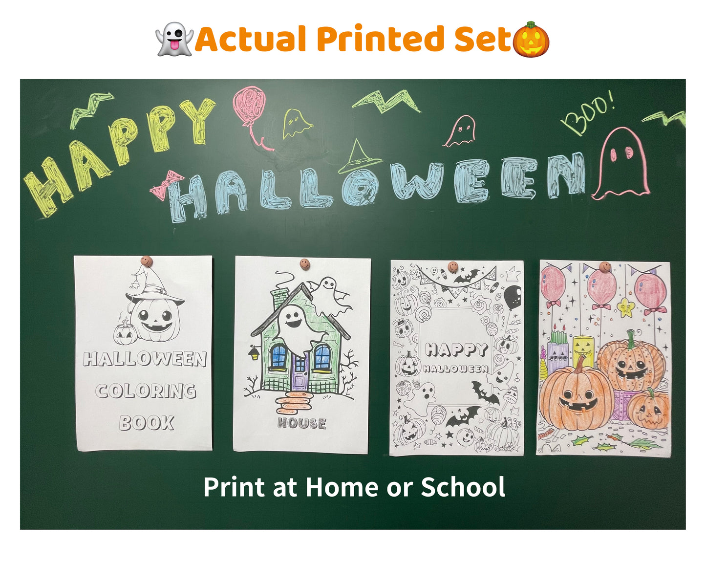 Printed Halloween Coloring Pages – Fun Classroom Activity for Kids