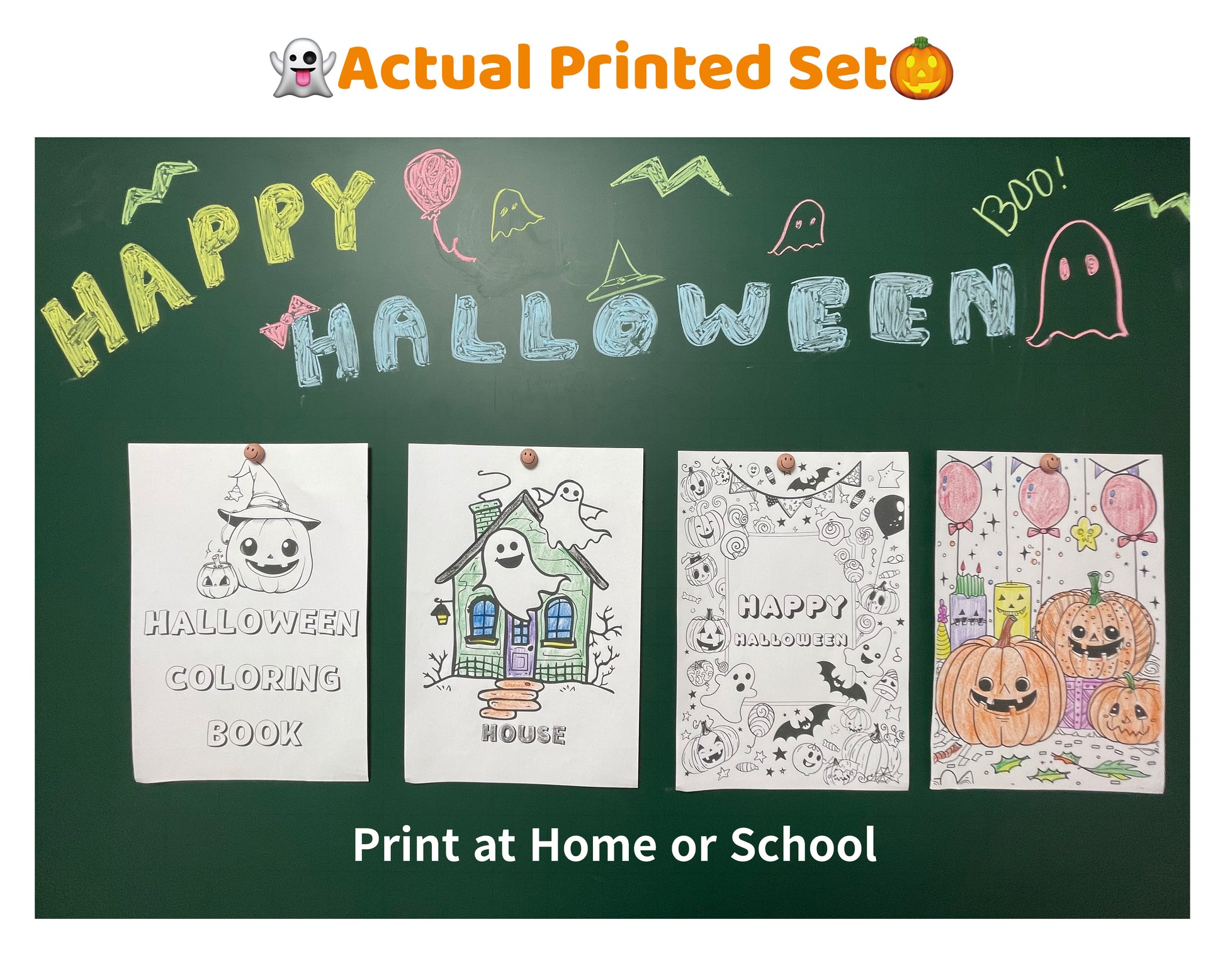 Printed Halloween Coloring Pages – Fun Classroom Activity for Kids
