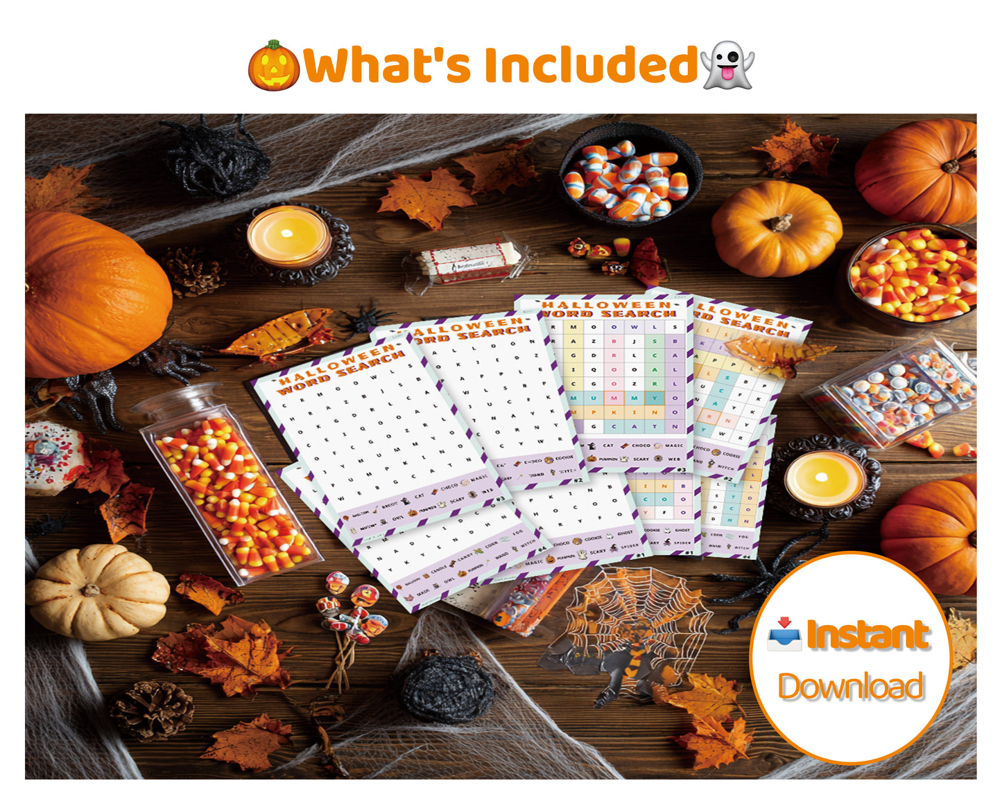 Halloween Word Search Printable Game – Easy Family Edition | Kids Party Activity