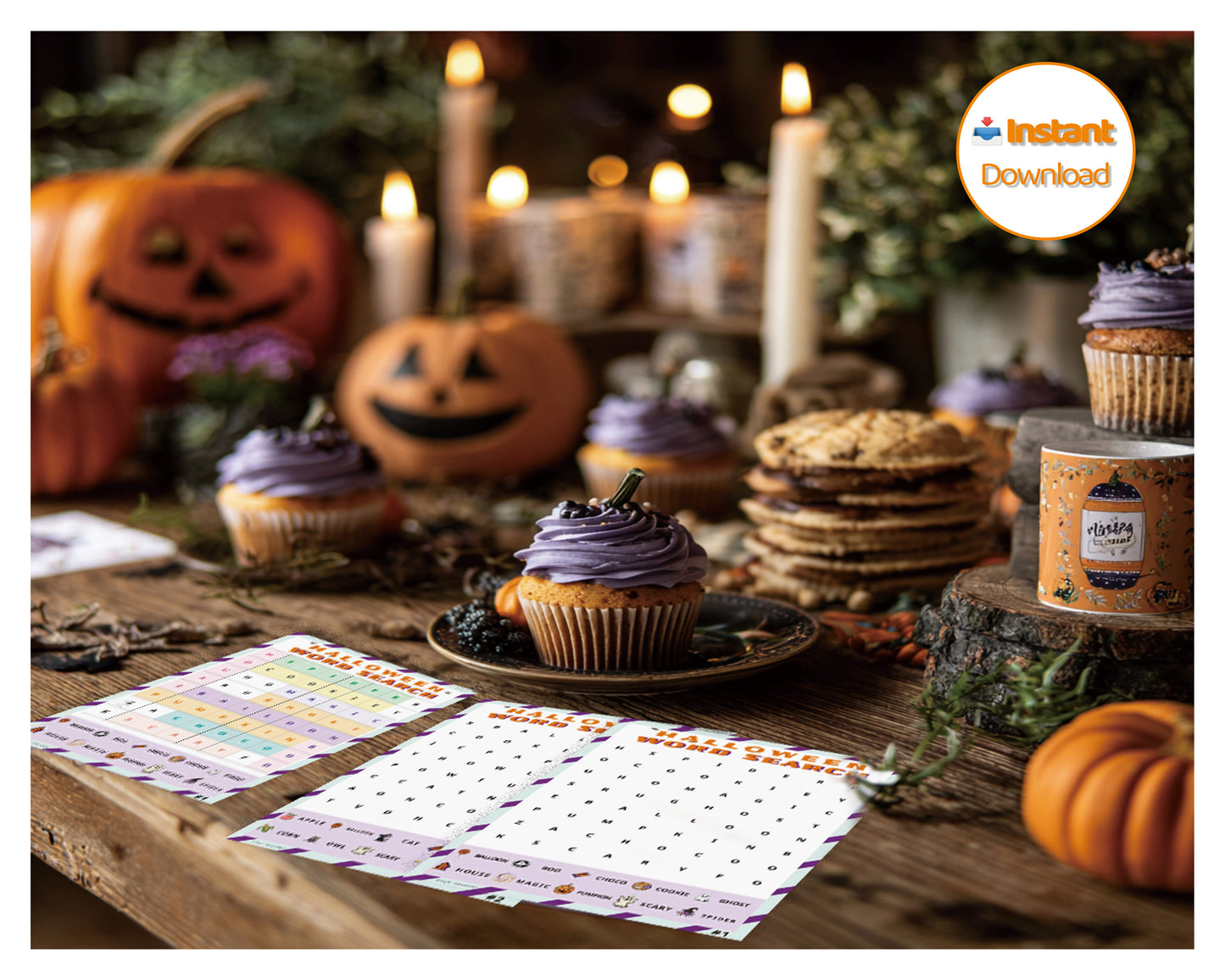 Halloween Word Search Printable Game – Easy Family Edition | Kids Party Activity