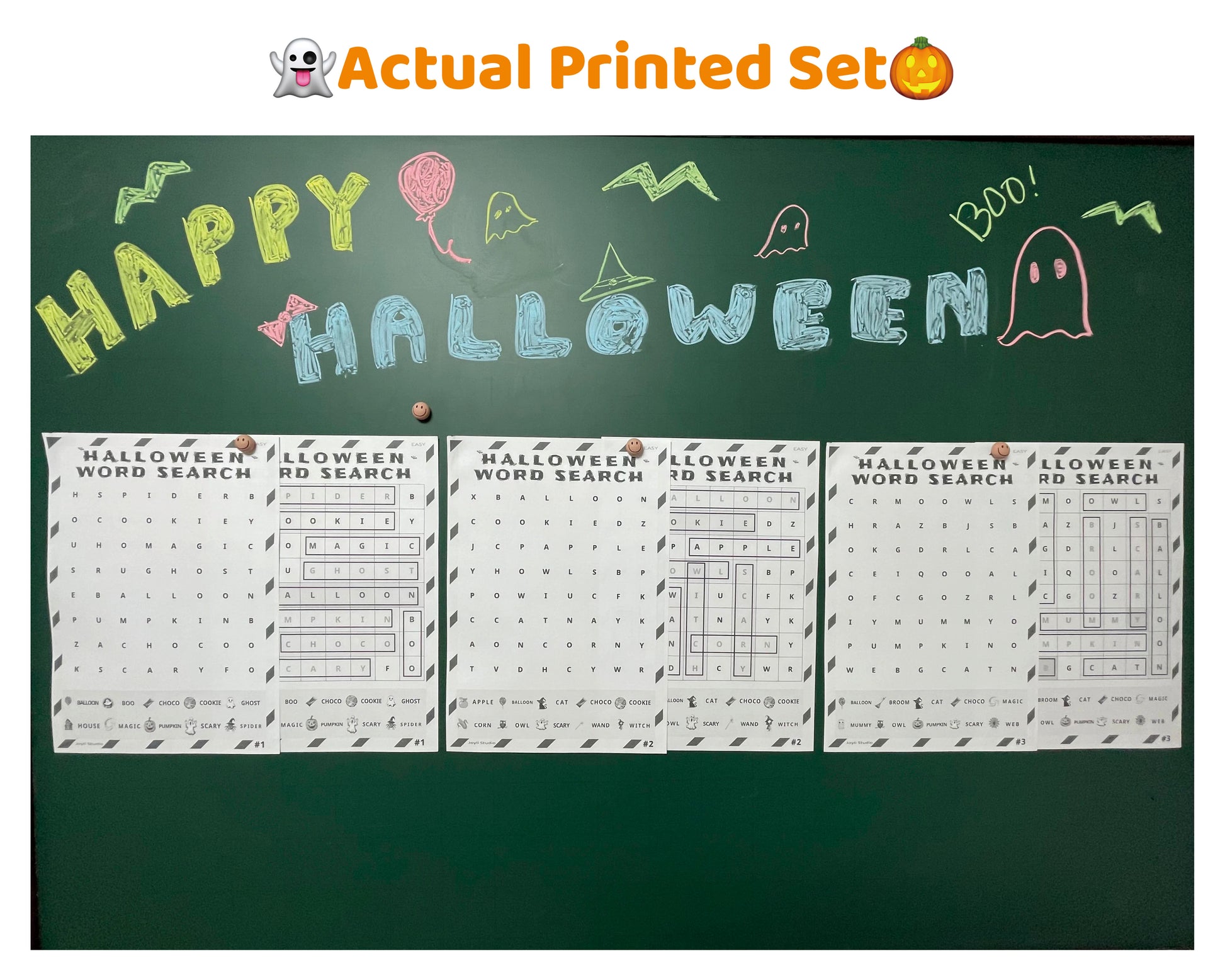 Teacher Resource – Halloween Word Search Easy Puzzles (Ink-Friendly PDF)