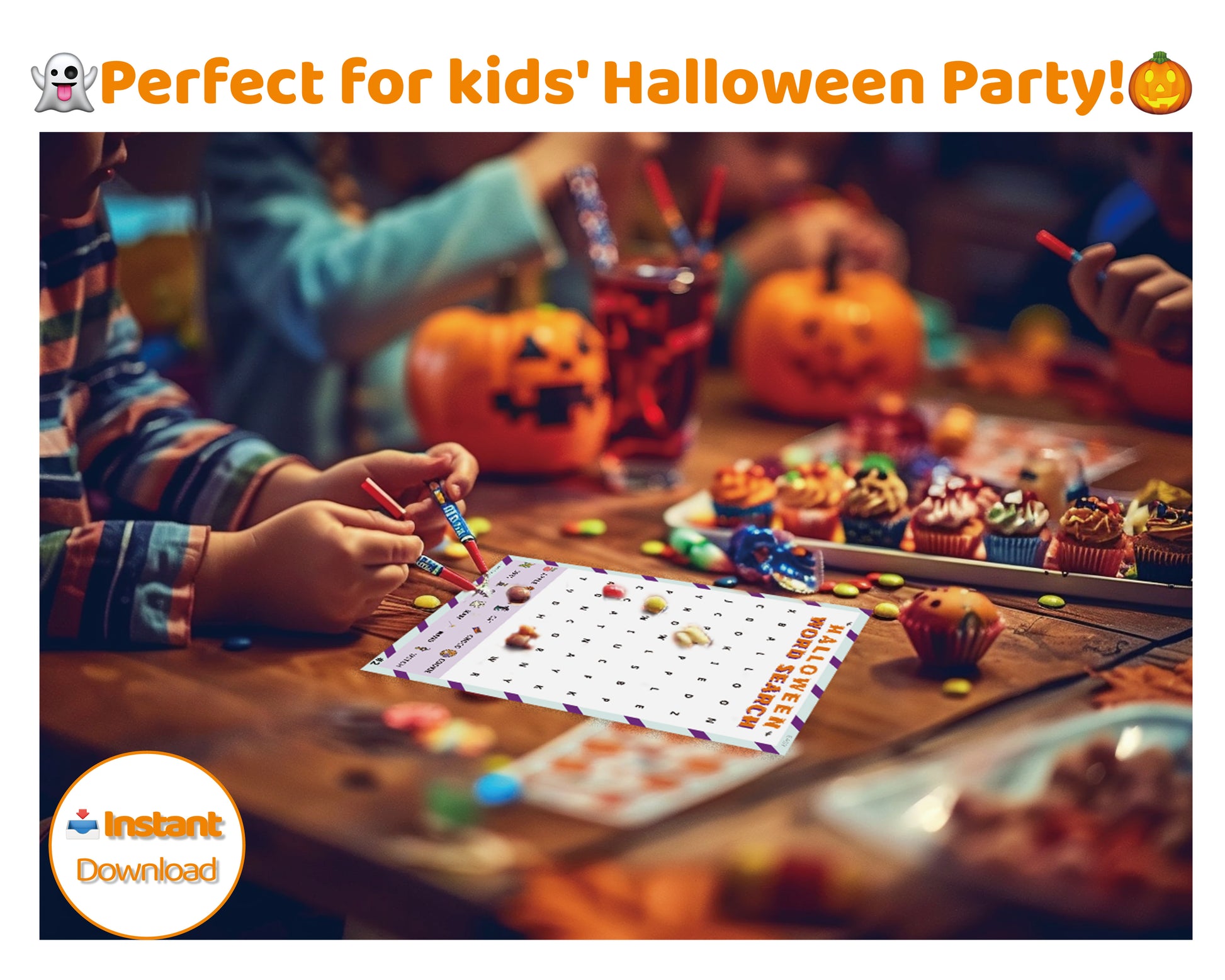 Halloween Classroom Puzzle – 30 Easy Word Search Worksheets