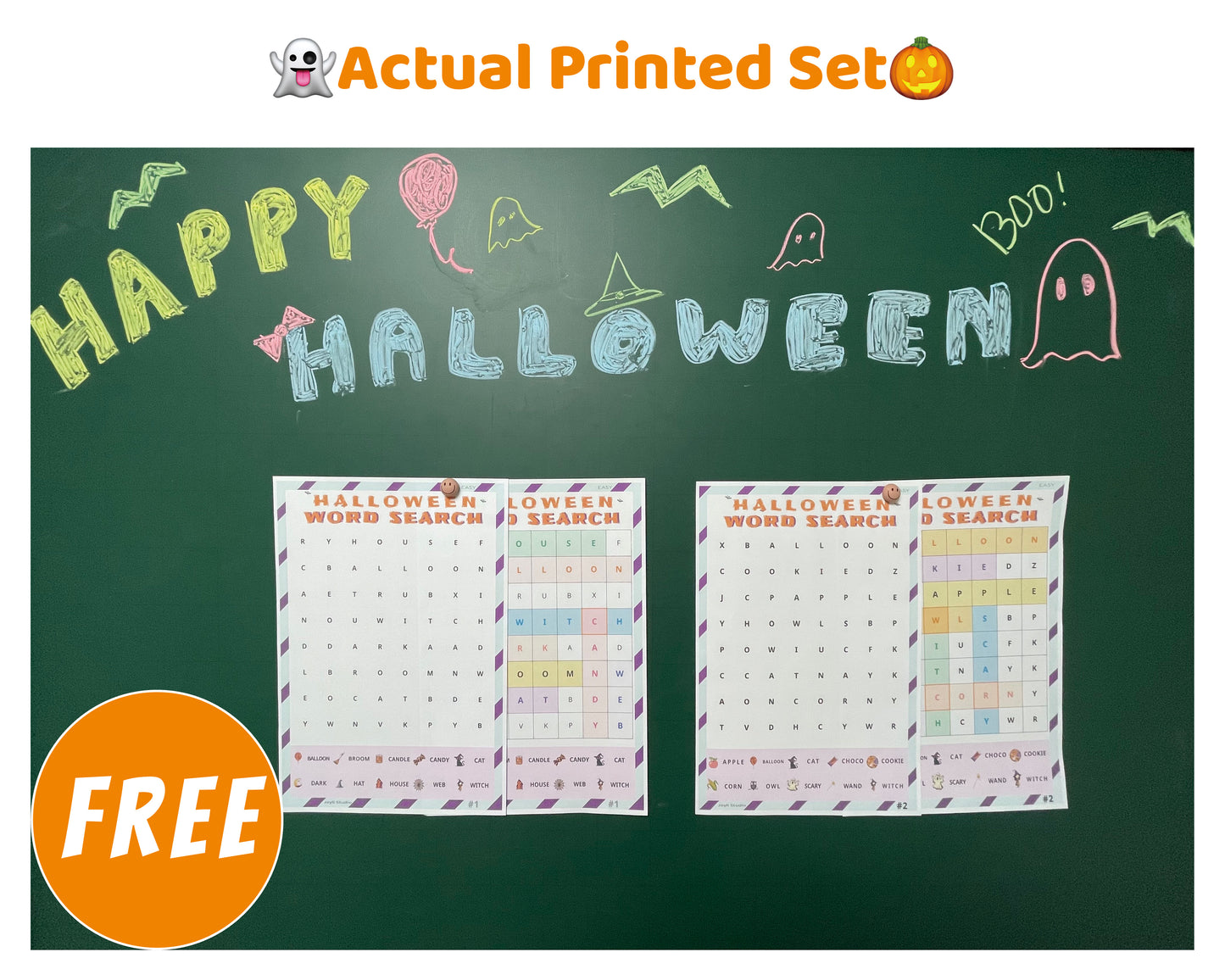Free Halloween Word Search Printable – 2 Puzzles + Answer Keys