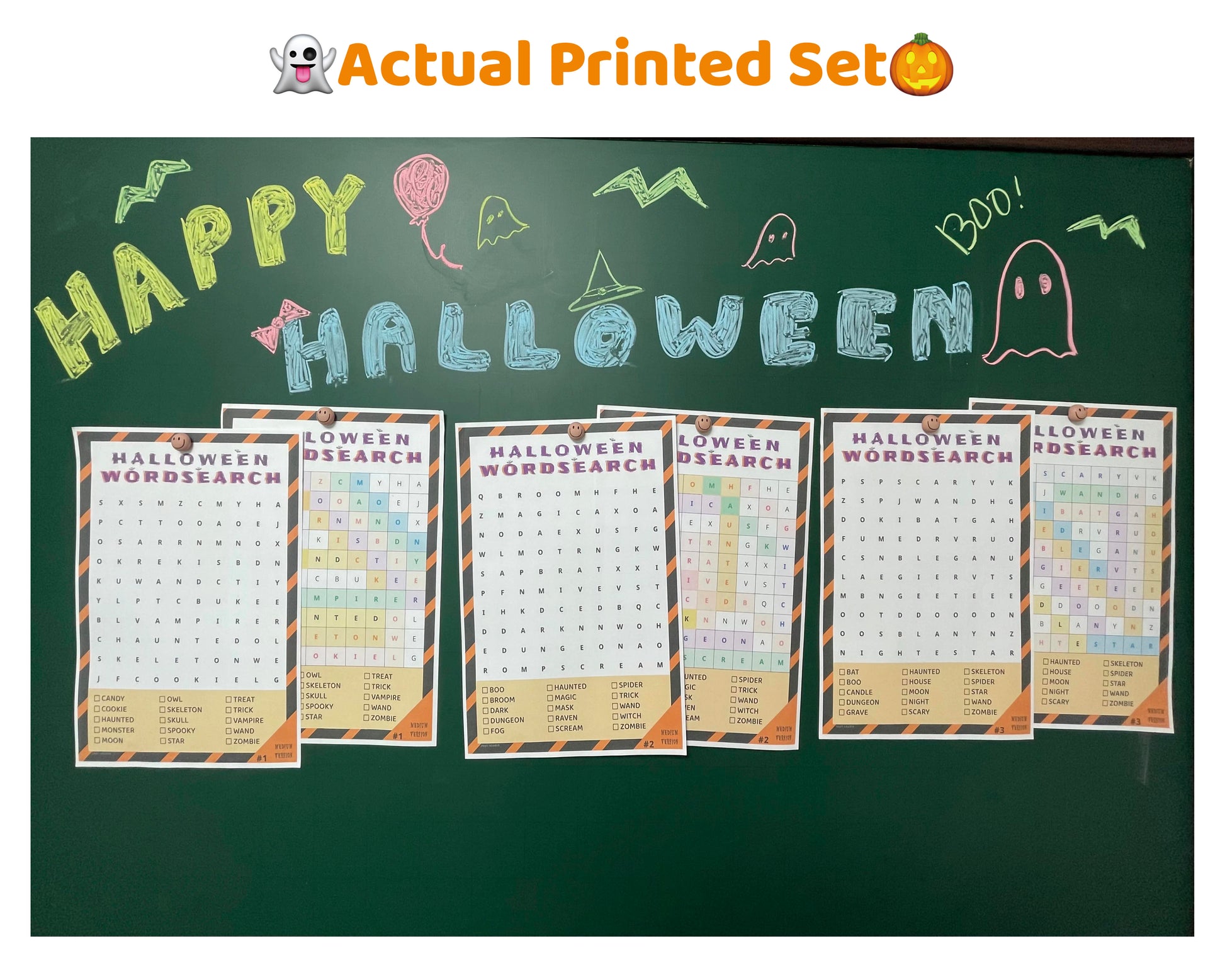 Teacher Resource – Halloween Word Search Medium Puzzles (Color PDF)