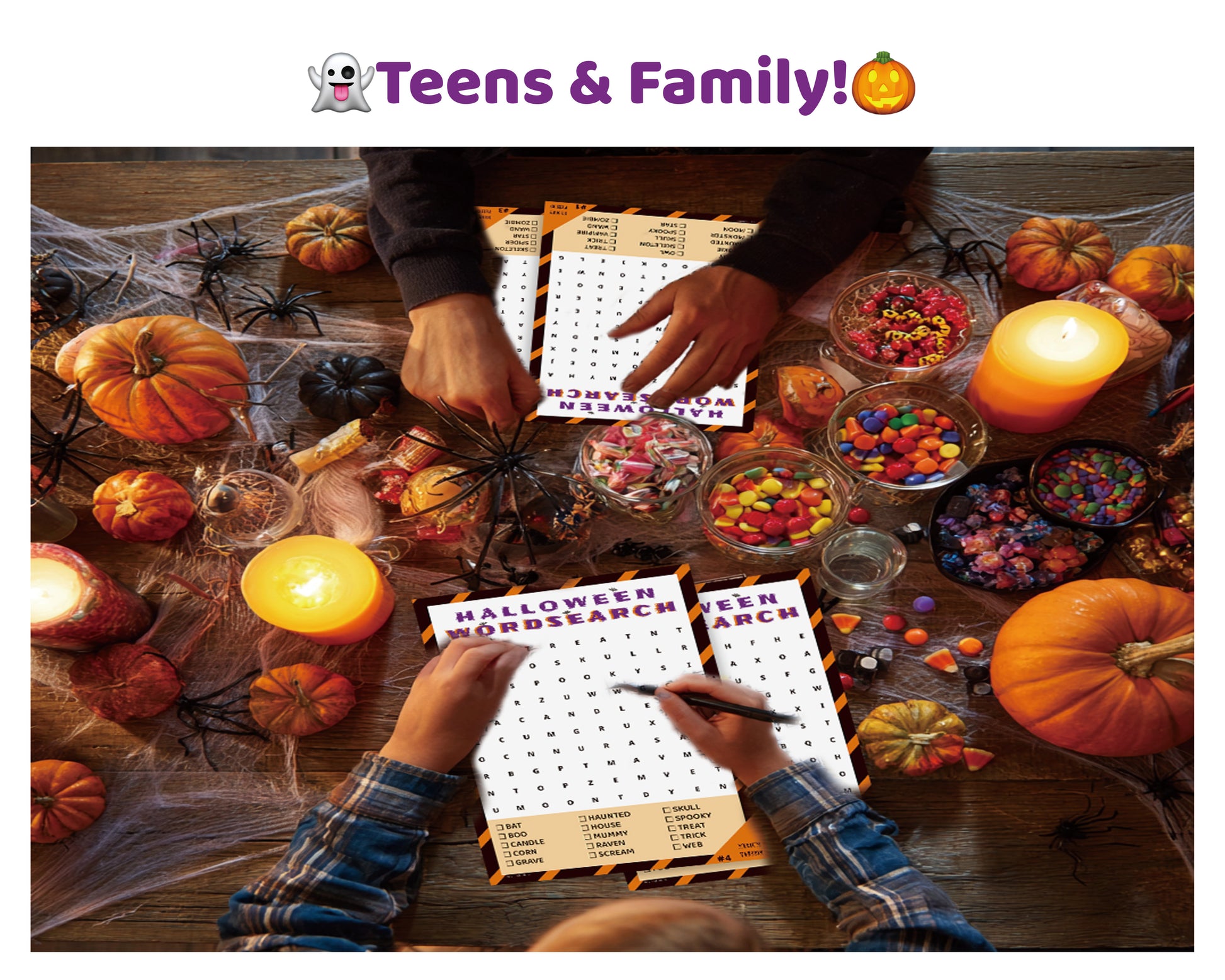 Halloween Classroom Puzzle – 30 Medium Word Search Worksheets