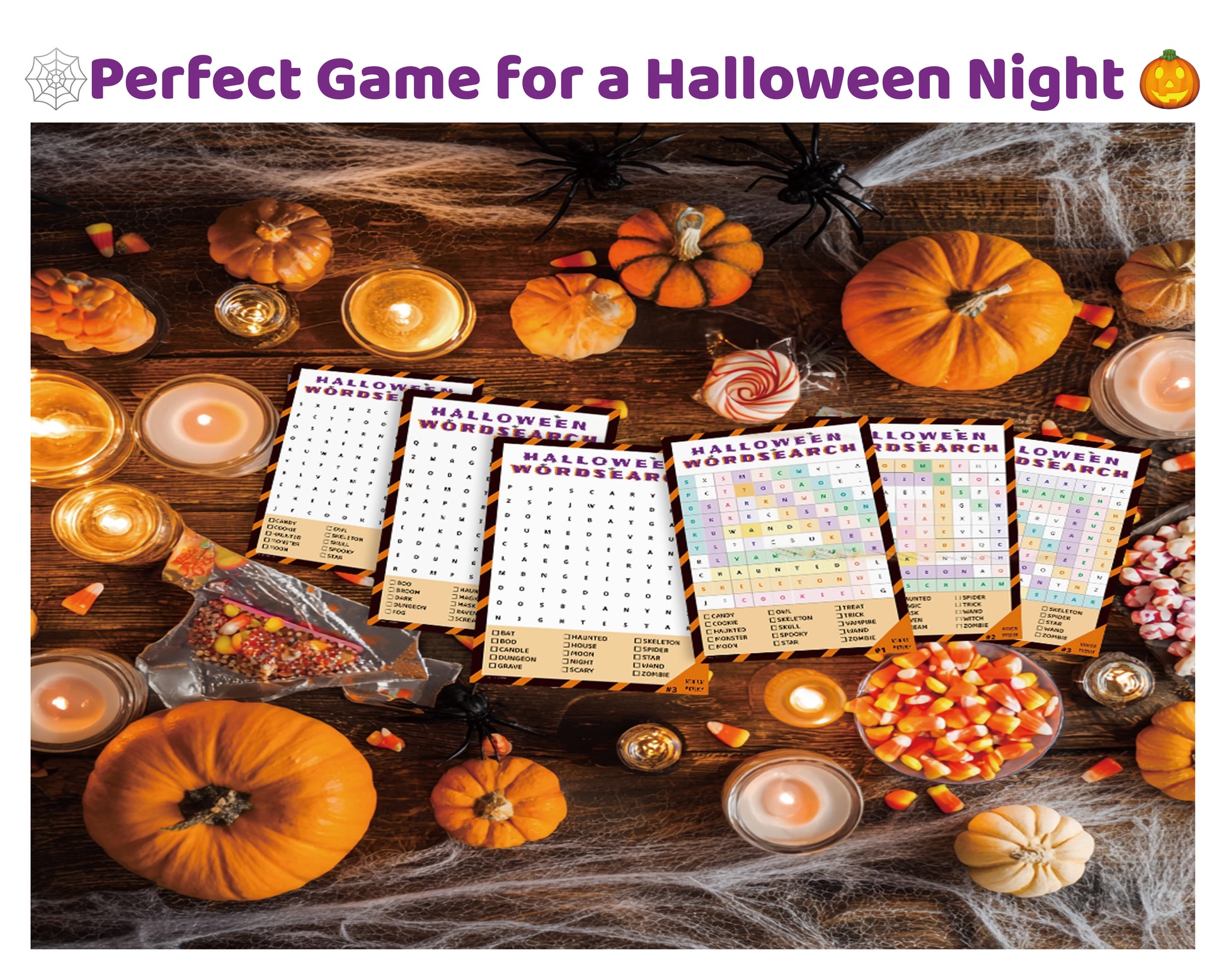 Halloween Classroom Puzzle – 30 Medium Word Search Worksheets