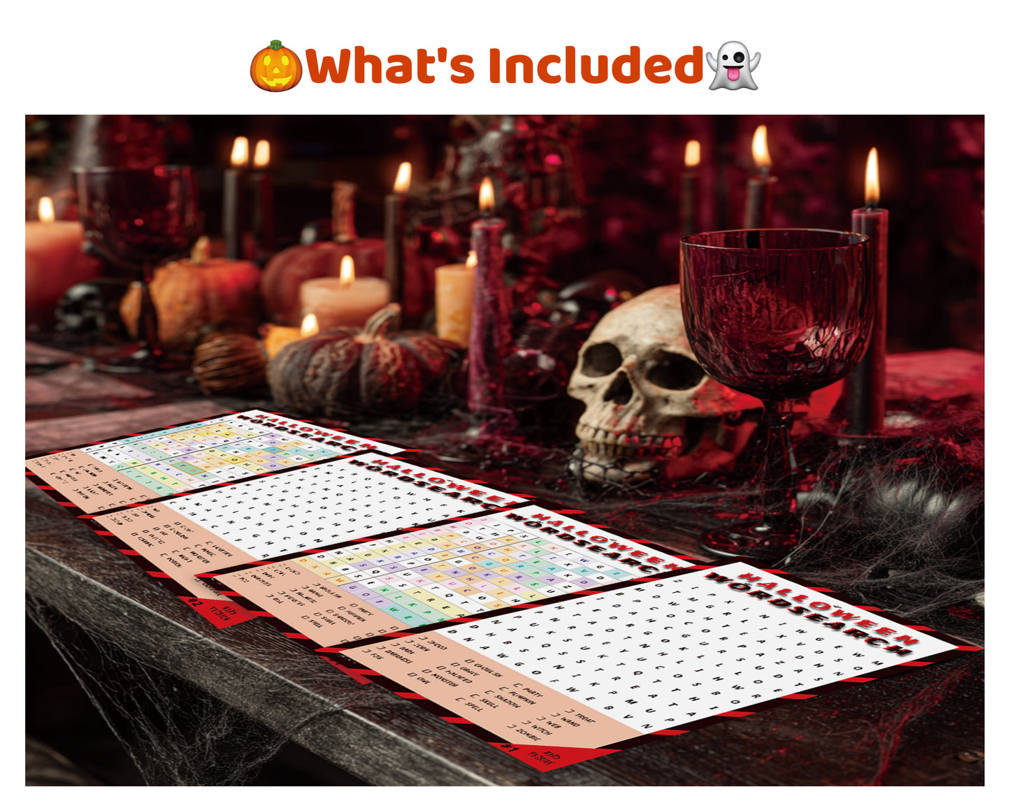 Halloween Word Search Printable Game – Hard Adult Edition