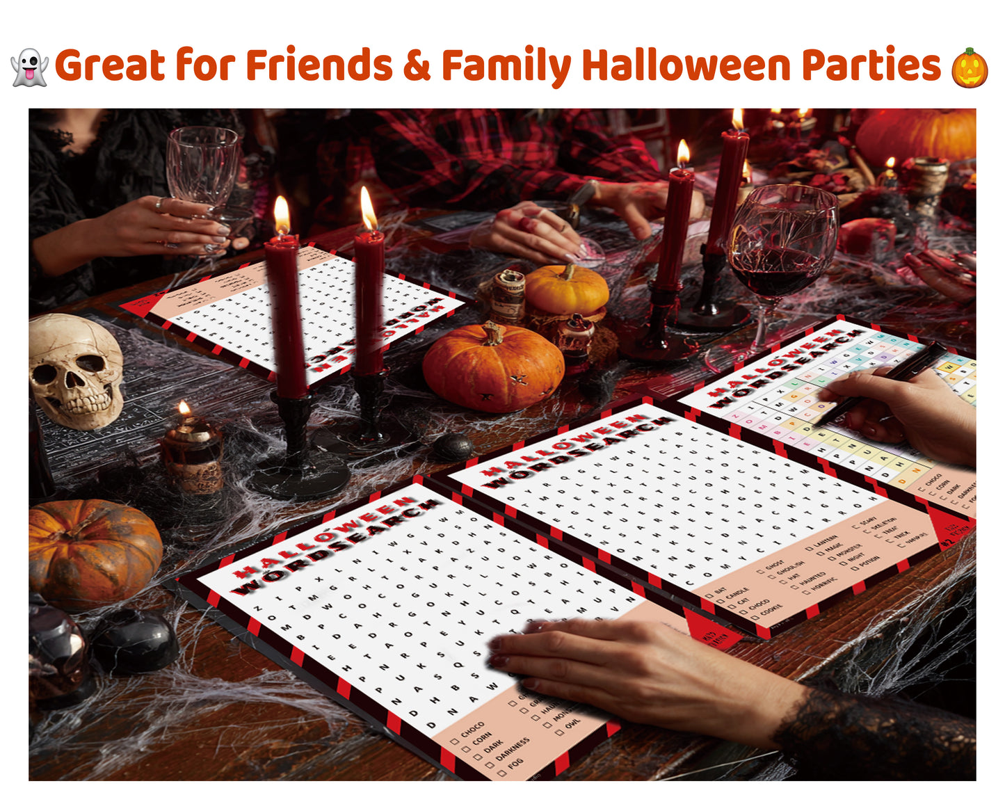 Halloween Word Search Printable Game – Hard Adult Edition